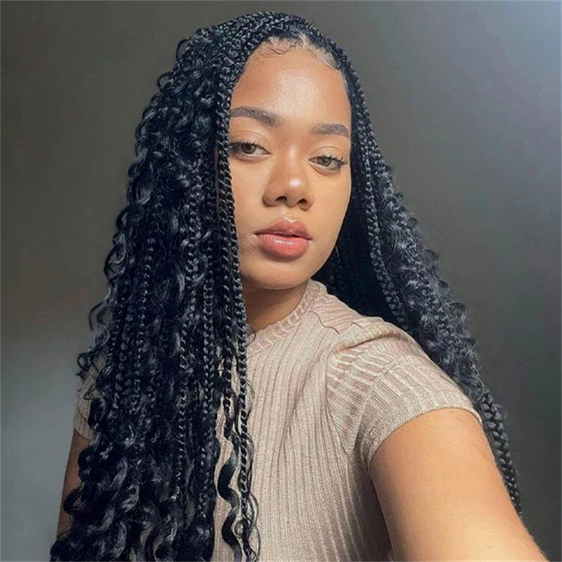 VIPbeauty Deep Wave Bulk Hair Extensions for Boho Knotless Braiding