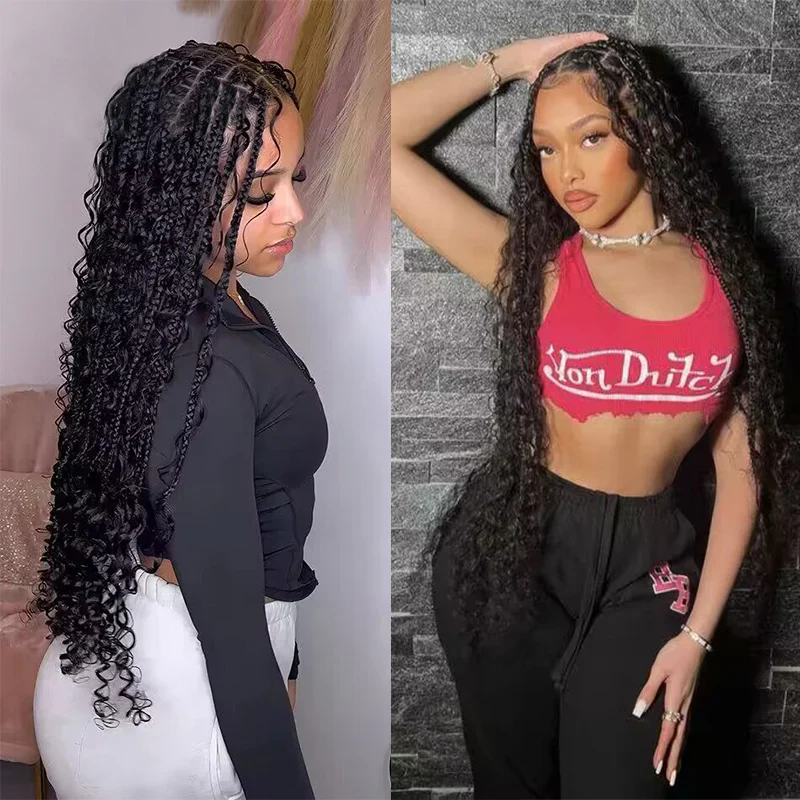 VIPbeauty Deep Wave Bulk Hair Extensions for Boho Knotless Braiding