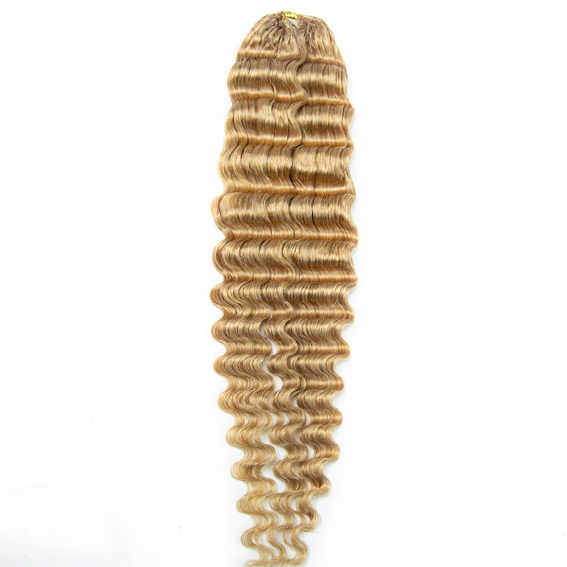 VIPbeauty #27 Deep Wave Crochet Hair Pre-Separated Feather Soft Human Hair Extensions