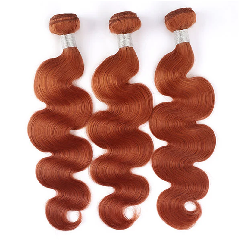 VIPbeauty #350 Ginger Orange 100% Virgin Human Hair Bundles 1/3/4PCS