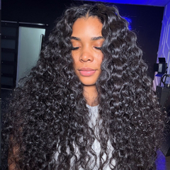 VIPbeauty Indian Curly 3 IN 1 Half Wig With Elastic Drawstring Beginner Friendly Glueless Wig