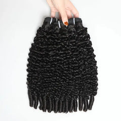 VIPbeauty New Arrival Kinky Curly Bundles With Twist Ends Human Hair 4A Texture Bundles