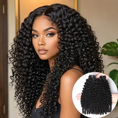 VIPbeauty New Arrival Kinky Curly Bundles With Twist Ends Human Hair 4A Texture Bundles