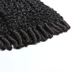 VIPbeauty New Arrival Kinky Curly Bundles With Twist Ends Human Hair 4A Texture Bundles