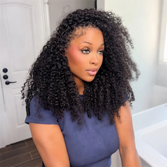 VIPbeauty Kinky Curly Crochet Braid Hair Extensions 100% Human Hair Feather Soft