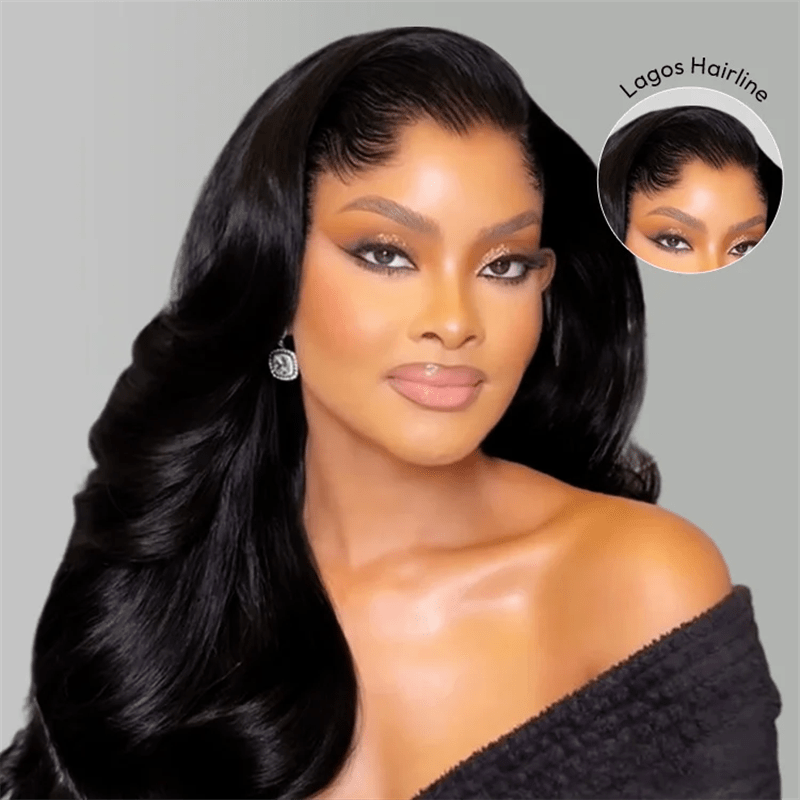 VIPbeauty Lagos Hairline Body Wave 13x4 13x6 Lace Frontal Wigs With Widows Peak