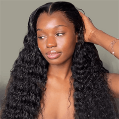 VIPbeauty Lagos Hairline Water Wave HD Transparent Lace Frontal Wigs Human Hair