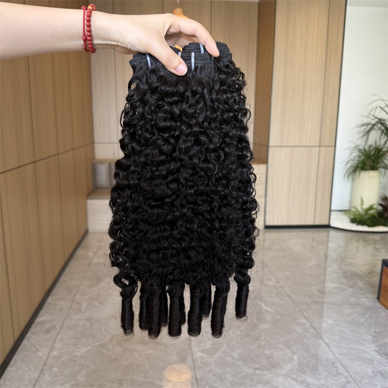 VIPbeauty Burmese Curly  3 Bundles With 13*4 Lace Frontal Closure Brazilian Human Hair