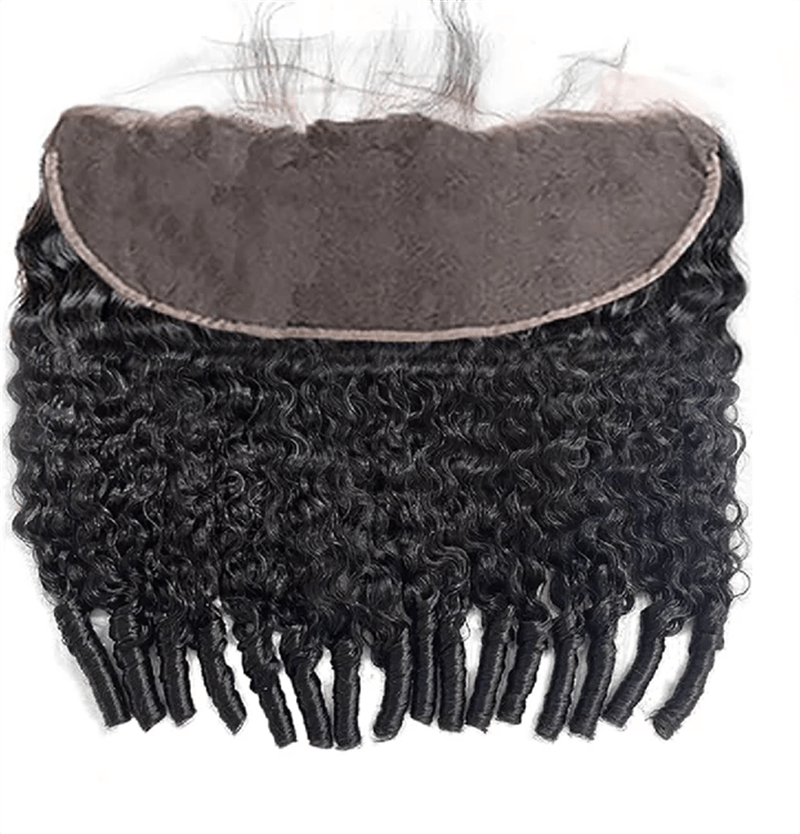 VIPbeauty Burmese Curly  3 Bundles With 13*4 Lace Frontal Closure Brazilian Human Hair