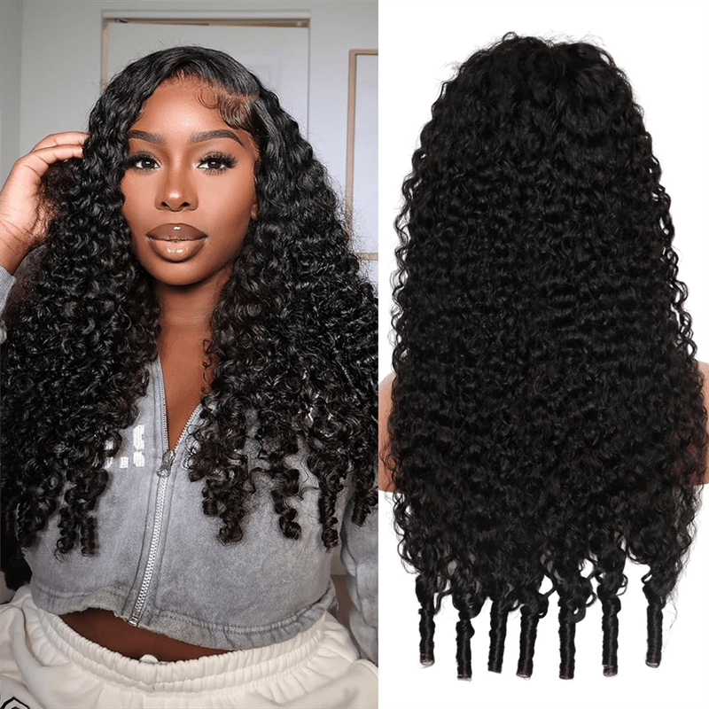 VIPbeauty Burmese Curly Lace Frontal Wigs HD Transparent Human Hair Wigs 180%
