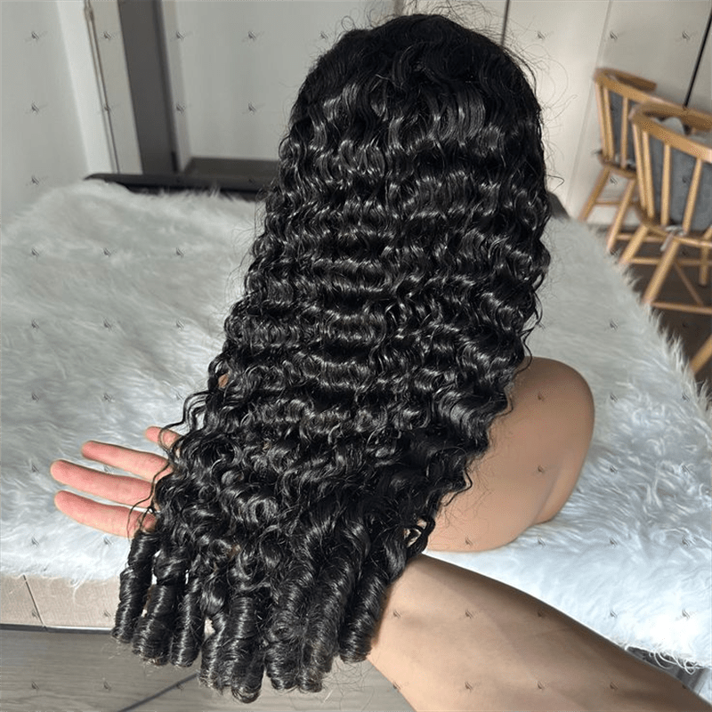 VIPbeauty Burmese Curly Lace Frontal Wigs HD Transparent Human Hair Wigs 180%