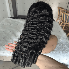 VIPbeauty Burmese Curly Lace Frontal Wigs HD Transparent Human Hair Wigs 180%