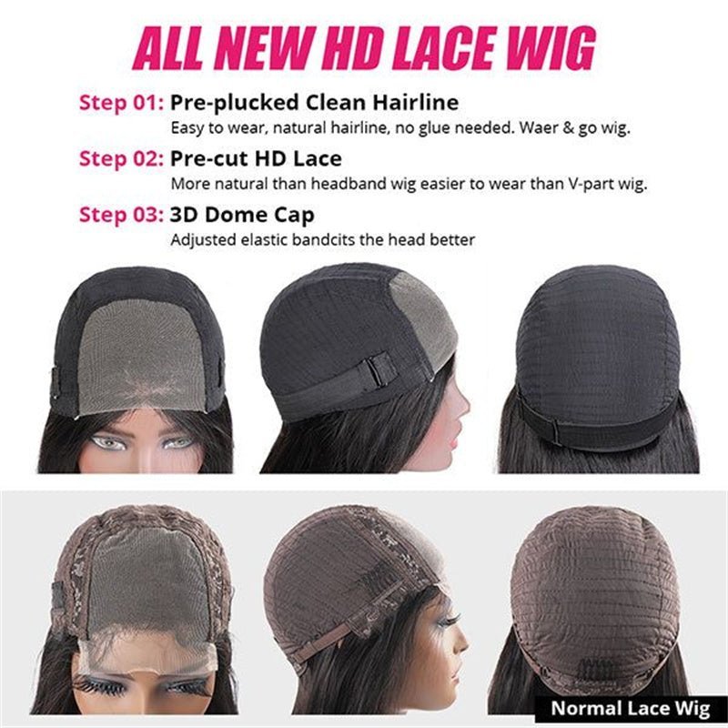 VIPbeauty Burmese Curly Wear Go Glueless 5x5 Lace Human Hair Wigs