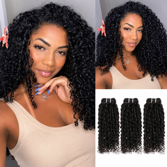 VipBeauty 12A Pixie Curly Human Hair 3 Pcs Bundles