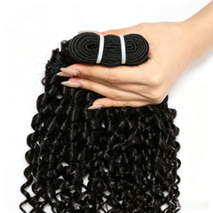 VipBeauty 12A Pixie Curly Human Hair 3 Pcs Bundles