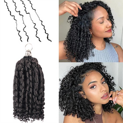 VIPbeauty Pixie Curly Crochet Braids Human Hair Extensions Protective Style