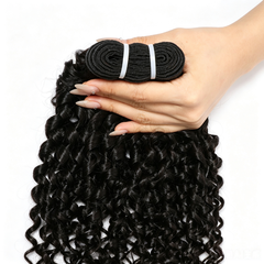 VipBeauty 12A Pixie Curly Human Hair 3 Pcs Bundles