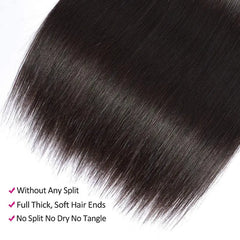VipBeauty Natural Black Color Malaysian Remy Straight Human Hair Bundles 100% Human Hair For Women