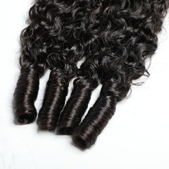 VipBeauty Burmese Culry Human Hair Extension Natural Black Color For Sew In Weave