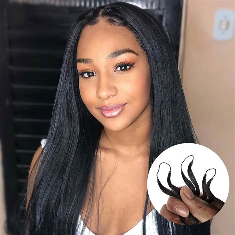 VIPbeauty Feather Crochet Braids Soft Straight Human Hair Extension For Women