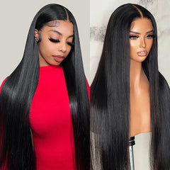 VIPbeauty Hair HD Lace Wig 5×5 Glueless Wig Wear and Go Straight Human Hair No Glue Pre-Cut Lace Wig Transparent Lace Closure Wigs 180% Density