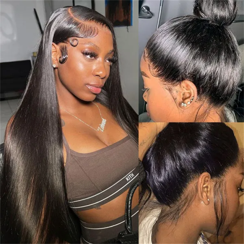 VIPbeauty 360 Full Lace Silky Straight Wigs With Invisi Drawstring Human Hair Wigs