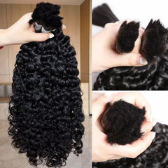 VIPbeauty Bora Bora Braids Burmese Curly Bulk 100% Human Hair Extensions For Bohemian Knotless Braids