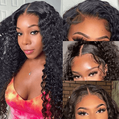 VIPbeauty Beginner Friendly Water Wave Glueless 13x6 Lace Front Human Hair Wig With Flexi-Fit Drawstring