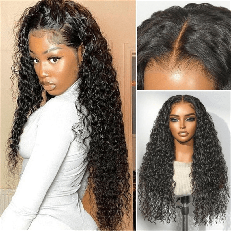 VIPbeauty Beginner Friendly Water Wave Glueless 13x6 Lace Front Human Hair Wig With Flexi-Fit Drawstring
