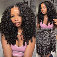 VIPbeauty Burmese Curly Wig 100% Human Hair Full 250% Density 13x6 Curly Lace Frontal Wigs