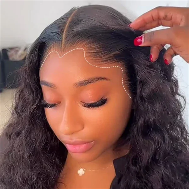 VIPbeauty Lagos Hairline Water Wave HD Transparent Lace Frontal Wigs Human Hair