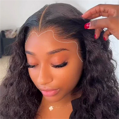 VIPbeauty Lagos Hairline Water Wave HD Transparent Lace Frontal Wigs Human Hair