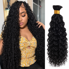 VIPbeauty Water Wave Bulk Human Hair Extensions for Boho Knotless Braiding