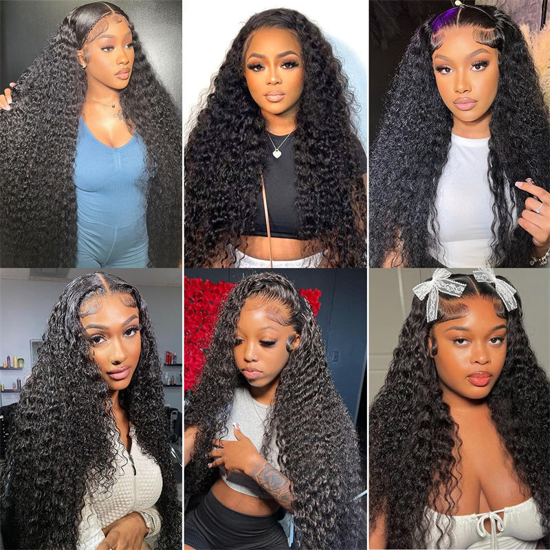 VIPbeauty 13x6 HD Lace Frontal Wigs Water Wave 5x5 Glueless Human Hair Wigs 180%
