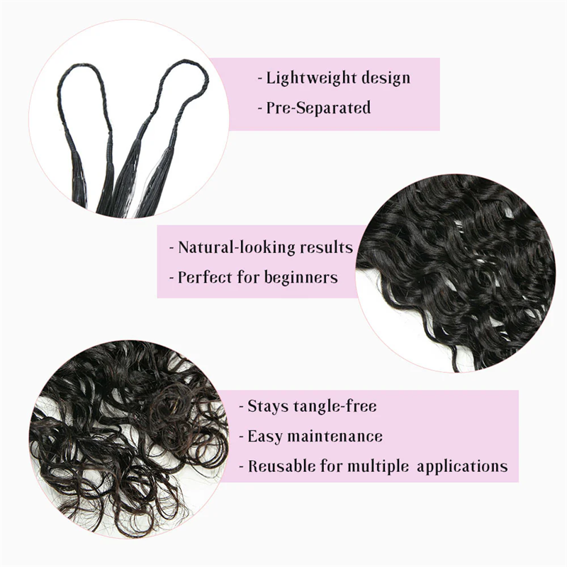 VIPbeauty Water Wave Crochet Braids Human Hair Extensions Protective Style