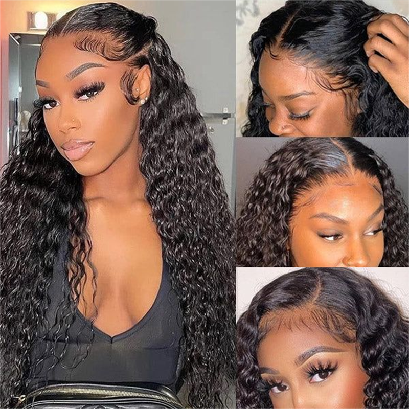 VIPbeauty 13x6 HD Lace Frontal Wigs Water Wave 5x5 Glueless Human Hair Wigs 180%