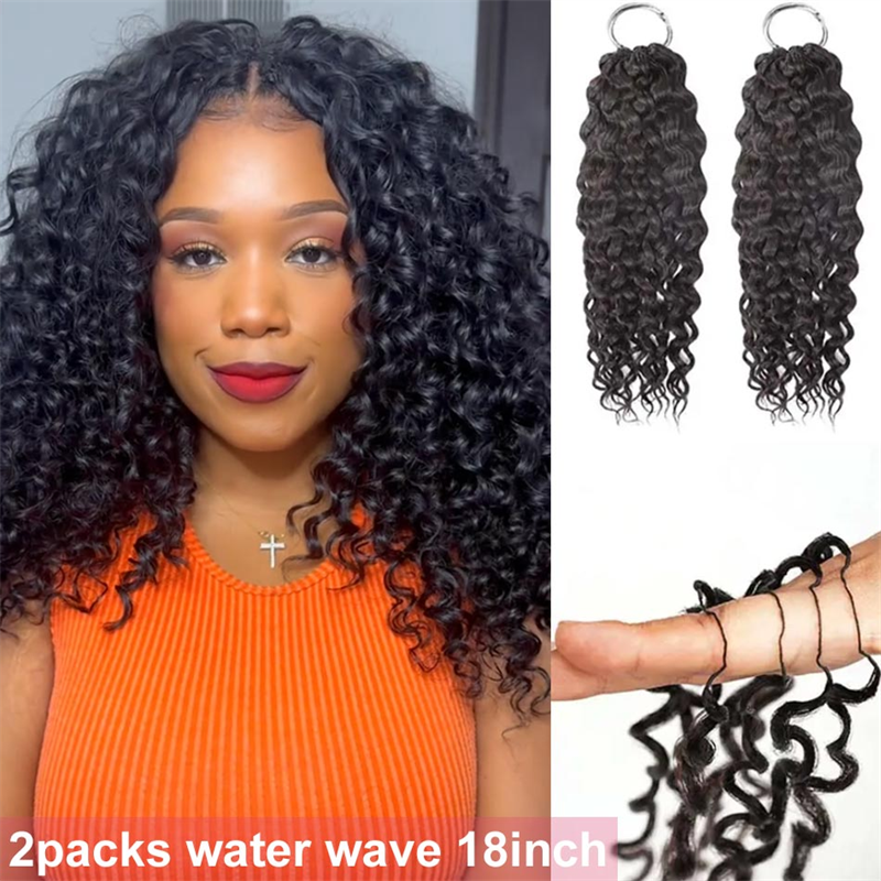 VIPbeauty Water Wave Crochet Braids Human Hair Extensions Protective Style