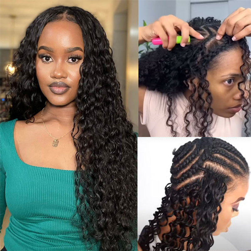 VIPbeauty Water Wave Crochet Braids Human Hair Extensions Protective Style