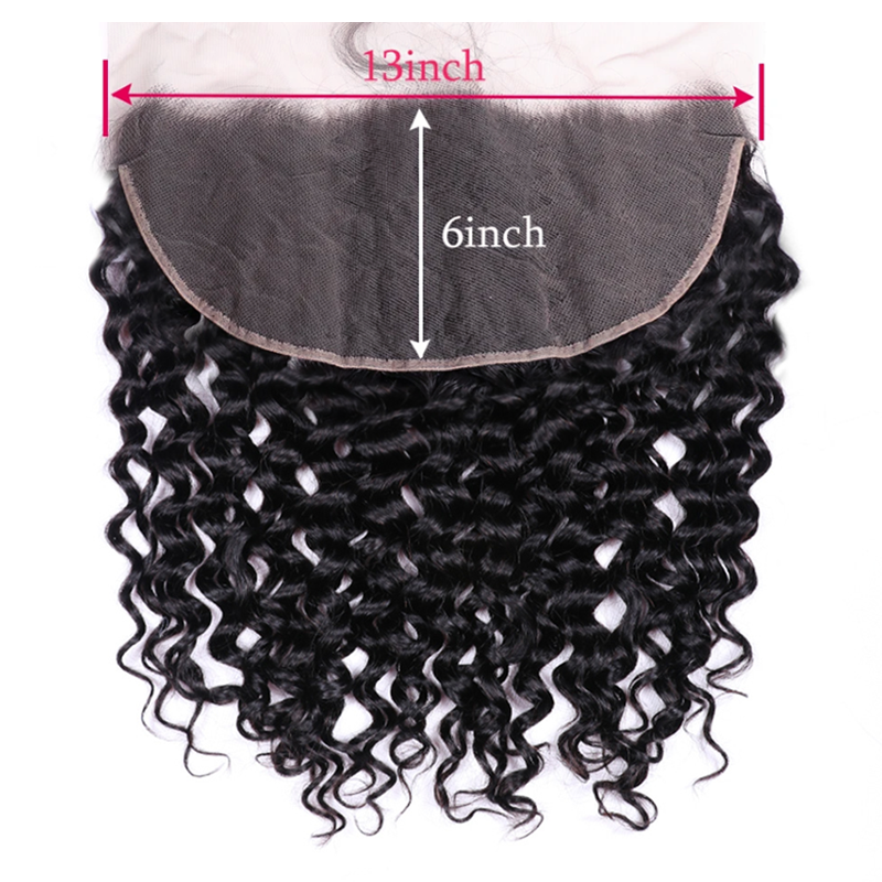 VIPbeauty Water Wave Bundles With 13x6 Lace Frontal Human Hair Extensions