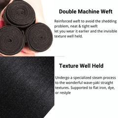 VIPbeauty Kinky Straight Virgin Soft Human Hair Extensions