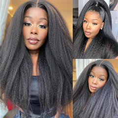 VIPbeauty Kinky Straight Lace Front Wigs 13x4 13x6 Full Lace Human Hair Wigs For Women