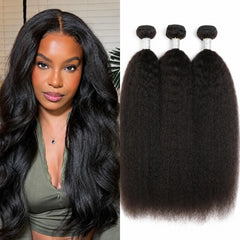 VIPbeauty Kinky Straight Virgin Soft Human Hair Extensions