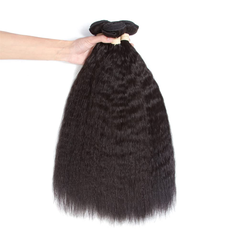 VIPbeauty 1 PC/Pack Yaki Straight Virgin Soft Human Hair Extensions