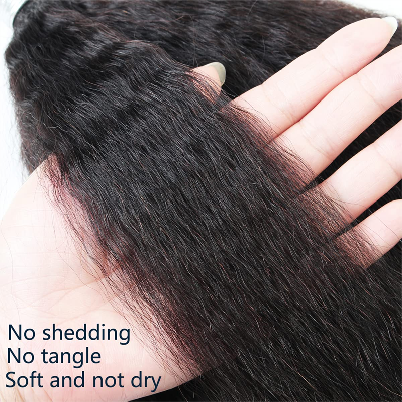 VIPbeauty 1 PC/Pack Yaki Straight Virgin Soft Human Hair Extensions