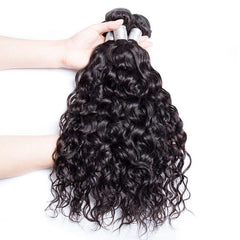  Raw Indian Virgin Remy Human Hair Water Wave Weave 3 Bundles wet and wavy hair